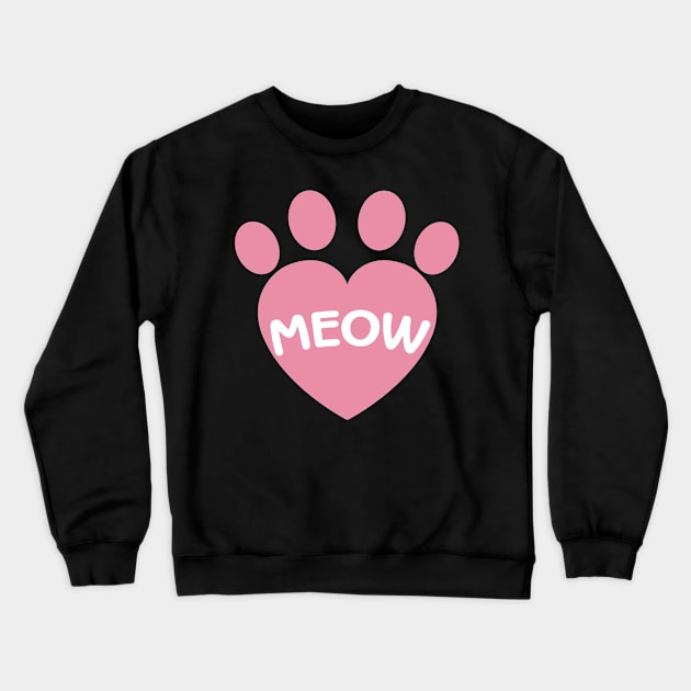 Meow heart Crewneck Sweatshirt by Jinzhan